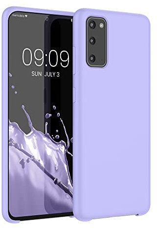 kwmobile Hülle kompatibel mit Samsung Galaxy S20 Hülle - Silikon Handy Case - Handyhülle weiche Oberfläche - kabelloses Laden - Lavendel