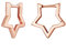 Stern Ohrringe für Frauen Mädchen - Qings 925 Sterling Silber Mini Klein Rosegold Stern Creolen Hypoallergen Geometrische Star Schmuck Geburtstag Geschenke