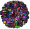 Wancala 100pcs Neon Aufkleber & Laptop Stickers, Strange Things Sticker Cool Neon Graffiti Aufkleber Gepäck Gitarre Fahrrad Aufkleber Handy Computer Notebook Wasserbecher Dekorative Aufkleber