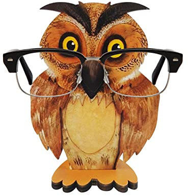 Brillenhalter, Dekorativer Tierbrillenhalter Ständer,Brillengestell,Brillenständer,Sonnenbrillenhalter, Dinosaurier Und Eule Lesen Nachttisch Brillenhalter Geschenke Für Kinder Ma ma Papa,1-Stuck
