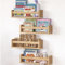 NATURE SUPPLIES Set mit 4 Naturholzregalen für Kinderzimmer, 41 cm, Massivholz, ideal für Bücher, Spielzeug und Dekoration, Wandregal für Kinder, perfekt für Aufbewahrung und Organisation im Raum