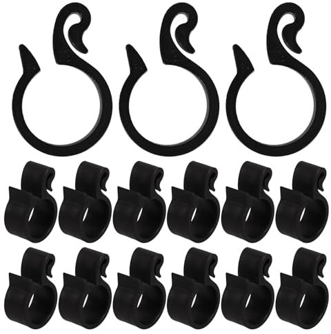 50Pcs garden cable clamp wire cord clips plastic cable clamp tube holder clip hooks for hanging Tube Irrigation Accessory plastic hose clips fastening pipeline Accessories