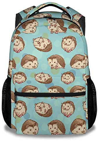 COOPASIA Igel-Rucksack für Mädchen und Jungen, 40,6 cm, Igel-Design, Büchertasche mit verstellbaren Trägern, leicht, langlebig, Igel2, Einheitsgröße, Modern