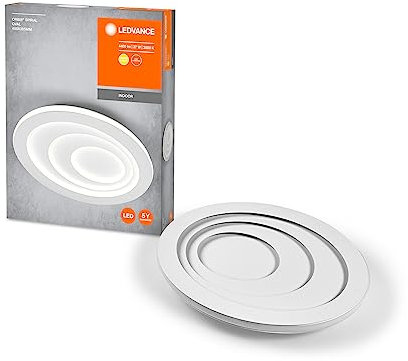Ledvance ORBIS SPIRAL OVAL LED Deckenleuchte, weiß, 37W, 4000lm, 485mm Durchmesser, sehr homogene Lichtverteilung, indirektes Licht, integriertes LED-Modul, lange Lebensdauer, 3000K
