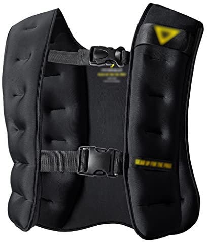 GNbow Chalecos de Peso Chaleco Ponderado Camisa Ponderada Chaleco De Peso For Hombres Entrenamiento De Fuerza Chalecos De Peso Chaleco De Peso Corporal (Color : Negro, S : 20 lbs)