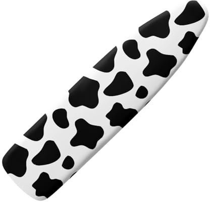 Belidome Black White Cow Print Elastic Tightening Ironing Boards Covers Large 138 x 39cm