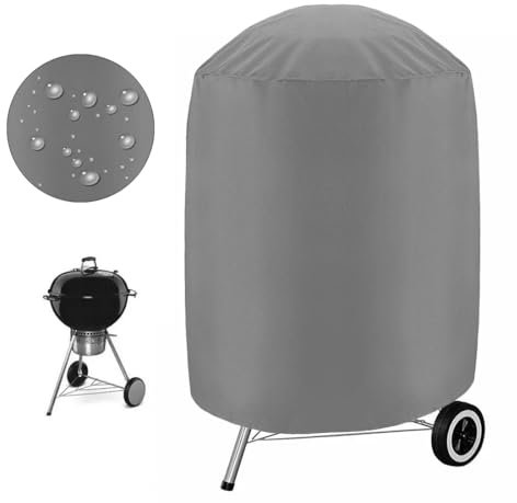 Lobwerk Telo di copertura per barbecue, impermeabile, 77 x 58 x 58 cm, colore: grigio