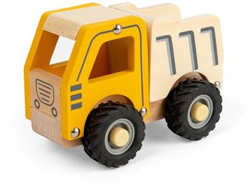 Bigjigs Toys - Mini Tipper Truck - Holzbauwagen, Kleinkindspielfahrzeug, Kindersandkapsel -Spielsets, Geschenke für Kleinkinder, nachhaltig gemacht, 12 Jahre alt