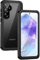 Lanhiem Funda Impermeable Samsung A55 5G Compatible con Sensor de Huellas Carcasa IP68 Resistente Al Agua [Protección de 360 Grados], Carcasa para Galaxy A55,Negro