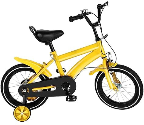 CLEADONG Vélo pour enfants de 35,6 cm, avec roues stabilisatrices, siège réglable et poignée, vélo pour enfants de 3/4/5/6 ans, garçons et filles