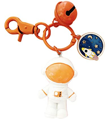 VALICLUD Astronaut Schlüsselanhänger Schlüsselanhänger Dekor Astronaut Anhänger Glocke Schlüsselanhänger