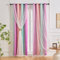 SeseBee 2-teilige Vorhänge für Mädchen, Vorhänge mit Sternmotiv, Farbverlauf für Mädchenschlafzimmer mit Prinzessinnenmotiv, Fenster für Kinderzimmer (Rosa Lila Blau, 2P×B132×H106 cm)