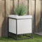 Tidyard Pflanzkübel Blumenkübel Blumentopf Pflanzenkasten Weiß 40x40x50 cm Massivholz Kiefer