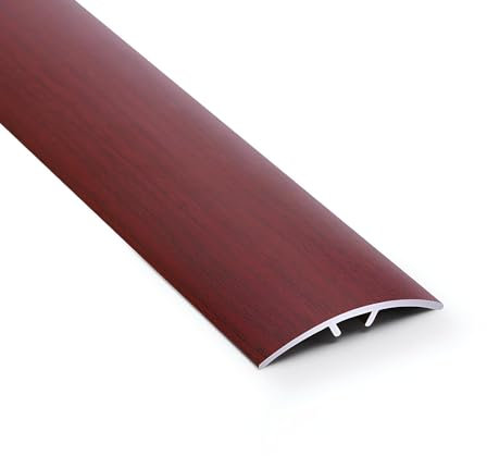 Boden-Übergangsstreifen Übergangsprofil | Aluminiumlegierung Bodenübergangsstreifen Dekor Leiste | 1-1.4cm Höhe Anpassungsprofil Für Laminat Und Fliesen Perfekte(Red sandalwood,4 * 270cm/3 * 90cm)