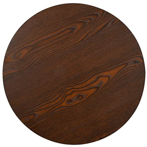HETFTJN Terassentisch Außen Esstische Stehtisch Outdoor Konsolentisch - Bistrotisch Dunkelbraun 50 cm MDF für Büro Balkon Garten Campingplatz