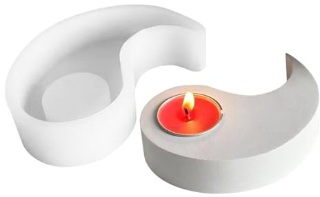 Moule en silicone Yin et Yang - Moules en résine époxy - Moule à bougie Tai Chi - Moule à bougie Tai Chi - Moule en silicone parfumé pour loisirs créatifs