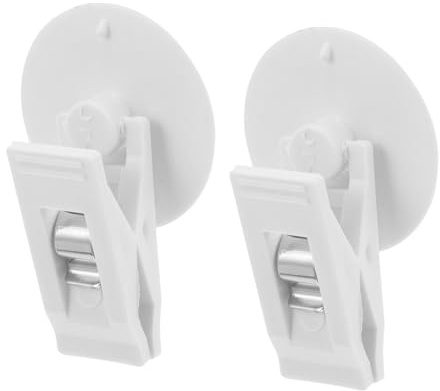 Paar aus 1 PVC und Abs für Karten und Tickets | Saugnapf Autoklemme für Windschutzscheibe und Armaturenbrett, Weiß, Tragbar, Sicherer Halt für Dokumente