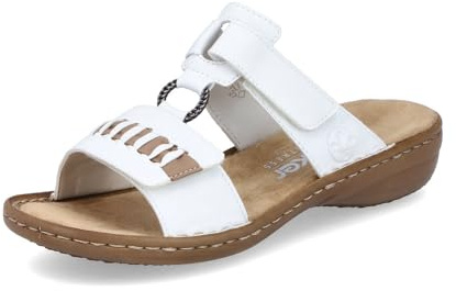 Rieker Damen Klassische Sandalen 60881, Frauen Sandalen,Sommerschuhe,Freizeitschuhe,offene Schuhe,Strandschuhe,Weiss (80),36 EU / 3.5 UK
