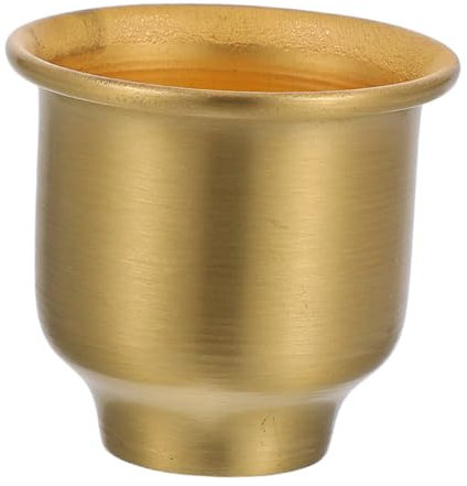 Uonlytech Brass Candle Lamp Cup with Rolled Edge for Bulbs Secure Fit Decorative Candle Holder Vintage Style Lamp Accessory for Elegant Home Lighting