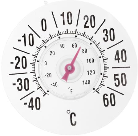 PHENOFICE Fensterthermometer Mit Saugnapf Präzises Thermometer Für Innen Und Draußen Transparentes Thermometer Zur Temperaturmessung Für Haus Und Terrasse