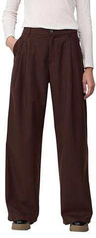 s.Oliver Damen Hose – Flanell, Wide Leg, High Rise