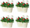 4Pc Iron Fence Hanging Baskets | Balcony planter for Railing | Yard Fence Hanging Flower planter Outdoor with Removable Hooks | Vintage Window Box Iron Hangings Flower Pots Decor for Garden