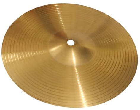 Jazz Schlagzeug Crash Becken aus Messing, Goldfarben, Robust | Kleiner Car Drum Cymbal, Ersatz Schlagzeugbecken, Glatte Oberfläche für Schlagzeug