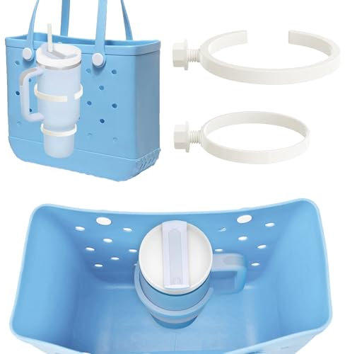 HINGTAI 2 Pcs Beach Bag Hole Cup Holder, Bag Accessories Supplies, Moderate Size Not Easy to Damage a Good Helper for Storage, Suitable for Holiday Use