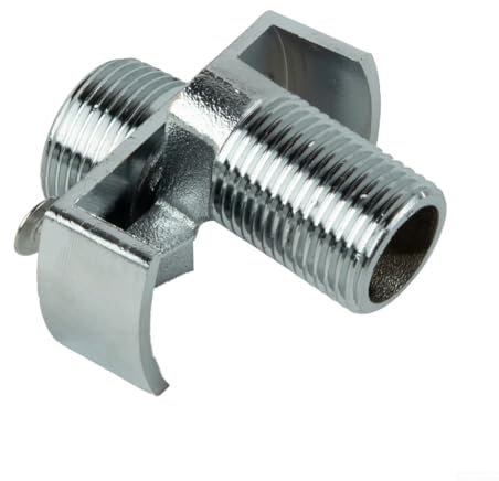 Adaptateur de douche flexible en cuivre avec design coudé pour robinet mural (long)