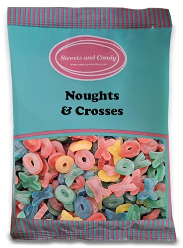 Sweets and Candy® Noughts and Crosses 1Kg - Retro Fun and Fruity Jelly Sweets in the Shape of Noughts and Crosses - Bulk 1 Kilo Bag - A Great Pick and Mix Gift Idea - Share Size Pick n Mix Bags
