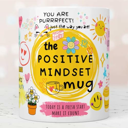 60 Second Makeover Limited The Positive Mindset Mug Positive Friend Gifts for Women Emotional Support Gift Positivity Self Care Mindfulness Motivational You Got This