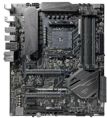 Placas Base ﻿Fit For ASUS X370 ROG Crosshair Vi Hero Compatible con procesadores Ryzen 5 1500X, 5600G, 2700, 5700 Pro, 2600 y 5900, DDR4, 64 GB, M.2