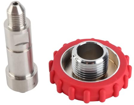 LjwZekyrnt Adaptateur de Cylindre de Remplissage de CO2 Connecteur G5/8 à 7/16-20 Raccord de Bouteille Gonflable de CO2 en Acier Inoxydable