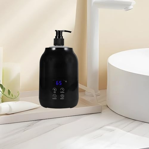 Hamwesh Massage Oil Warmer, Touch Screen Adjustable Overheat Guard Multifunctional Lotion Warmer, Portable Body Lotion for Essential Oils and Body