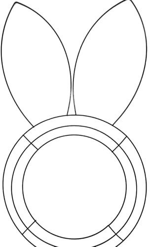 Metallring Hase Dekoring, Osterhasen Türkranz, Metallringe zum Basteln, Cartoon Draht Kranz Ringe draht kranz Rahmen, Osterkranz Haustür, Hasenkränze Frühlingsdeko Osterdeko Osterhase Bastelkranz