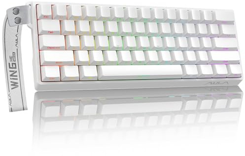 Aula WIN60 HE - Teclado mecánico 60% con cable, efecto Hall, interruptor magnético intercambiable en caliente, modo de disparo rápido ajustable de 8000 Hz, teclado RGB 60% diseño