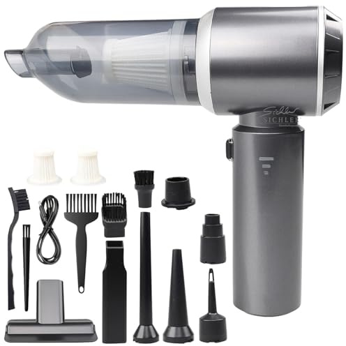 Sichler Haushaltsgeräte Akkusauger: 3in1-Akku-Handstaubsauger & Gebläse, 25 kPa, 3 Stufen, Brushless Motor (Akku Staubsauger, Handsauger, Mini)
