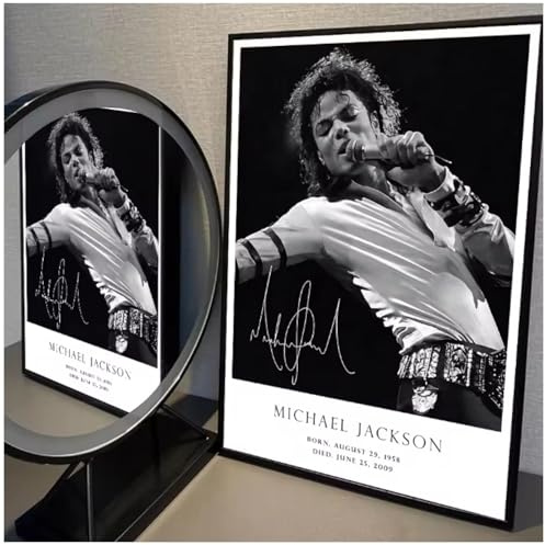 MZOwallpaper Poster Michael Jackson Porträt Poster Sänger Leinwandgemälde Wandkunst Bild Heimdekoration 50 * 70 Cm Rahmenlos