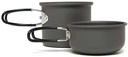 EurohikeTrek Solo Cooking Set with Mesh Carry Bag, Lightweight Stackable Cookset for 1 Person, Ideal for Backpacking, Camping and Expeditions, Camping Cookware, Camping Equipment