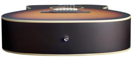 Stagg Auditorium Gitarre mit Lindenholz-Oberseite, für Linkshänder, Sunburst