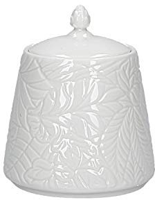 La porcelana blanca – Azucarero en caja de regalo – Decoración para casa, cocina – Línea Bosco – Idea regalo – Porcelana – 9 x 9 x 10,5 cm
