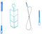 AXEN Hydration Water Bladder Accessries Kit, 4 in 1 Blue