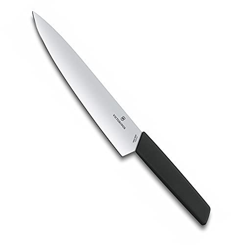 Victorinox Swiss Modern, coltello professionale da intaglio, lama extra affilata, 22 cm, manico in plastica, acciaio inox, nero