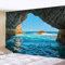 Lsimeru Wandteppich Meer Strand 180x230 Groß Natur Landschaft Wandbehang Wandtuch Ozean Wasserfall Tapestry Tapisserie Wandkunst Tischdecke Schlafzimmer Deko