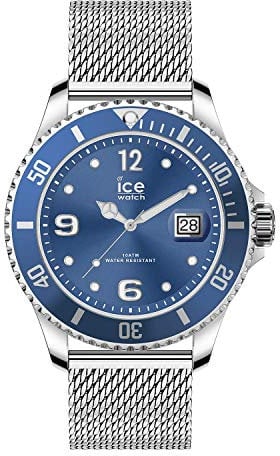 Ice-Watch - ICE steel Mesh blue - Blaue Herren/Unisexuhr mit Metallarmband - 017667 (Medium)