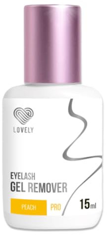LOVELY Gel Remover für Wimpernverlängerung 15ml mit Duft | schnelle entfernung von Lash Extensions | Wimpern Entferner für einzelne künstliche Wimpern | für Allergiker geeignet | Duft: Pfirsich