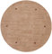 carpetfine Wollteppich Gabbeh Uni Rund Beige Ø 80 | Moderner Teppich für Wohn- und Schlafzimmer