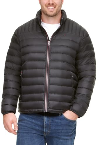 Tommy Hilfiger Herren Ultra-Loft leichte verstaubare Pufferjacke, (Standard, Groß und Hochgewachsen)