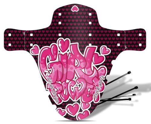 Riesel Design® - Dreck:Spatz Schutzblech Kinderfahrrad/Front Spritzschutz für Kinder Fahrrad oder Mountainbike/Mudguard 16-29 Zoll für Jungen & Mädchen (Power Girl)