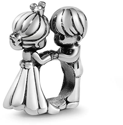 GNOCE Prinz und Prinzessin Charms Bead Sterling Silber Fit Armband/Halskette Geschenk für Frauen Mädchen Tochter